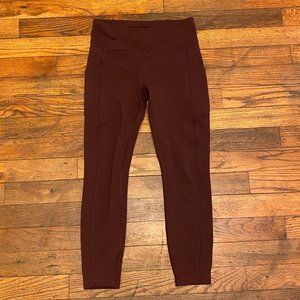 Lululemon Fast and Free 25" leggings - size 8 - mulled wine